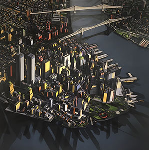 Image of the painting, World Trade Center by Glen Hansen